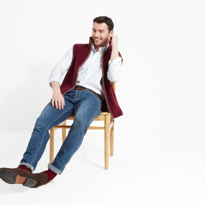 Schoffel Mens Oakham Fleece Gilet - Claret