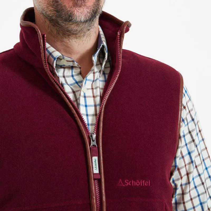 Schoffel Mens Oakham Fleece Gilet - Claret