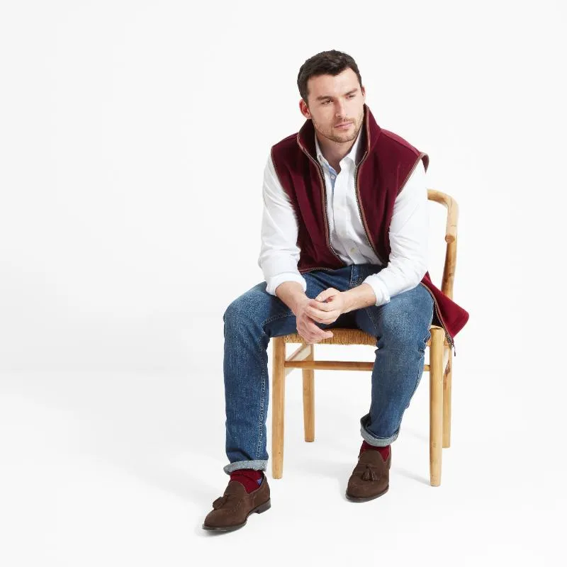 Schoffel Mens Oakham Fleece Gilet - Claret