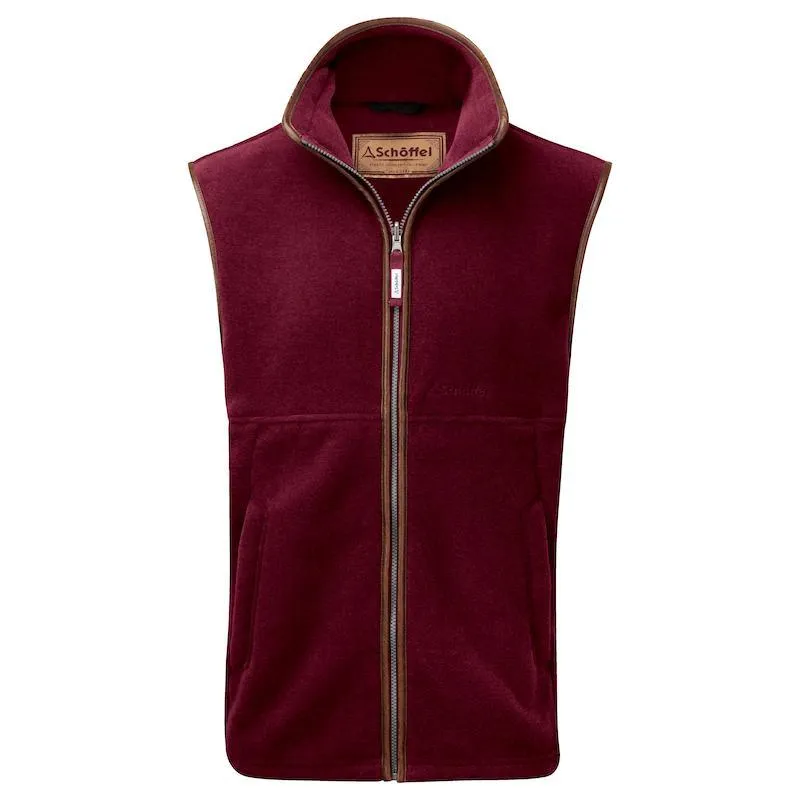 Schoffel Mens Oakham Fleece Gilet - Claret