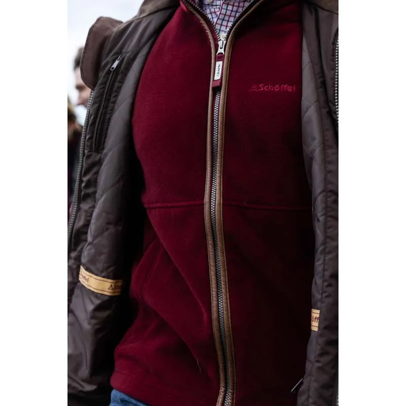 Schoffel Mens Oakham Fleece Gilet - Claret
