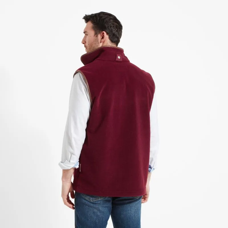 Schoffel Mens Oakham Fleece Gilet - Claret