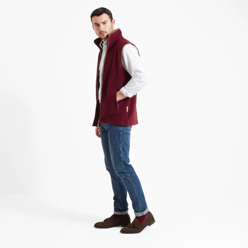 Schoffel Mens Oakham Fleece Gilet - Claret