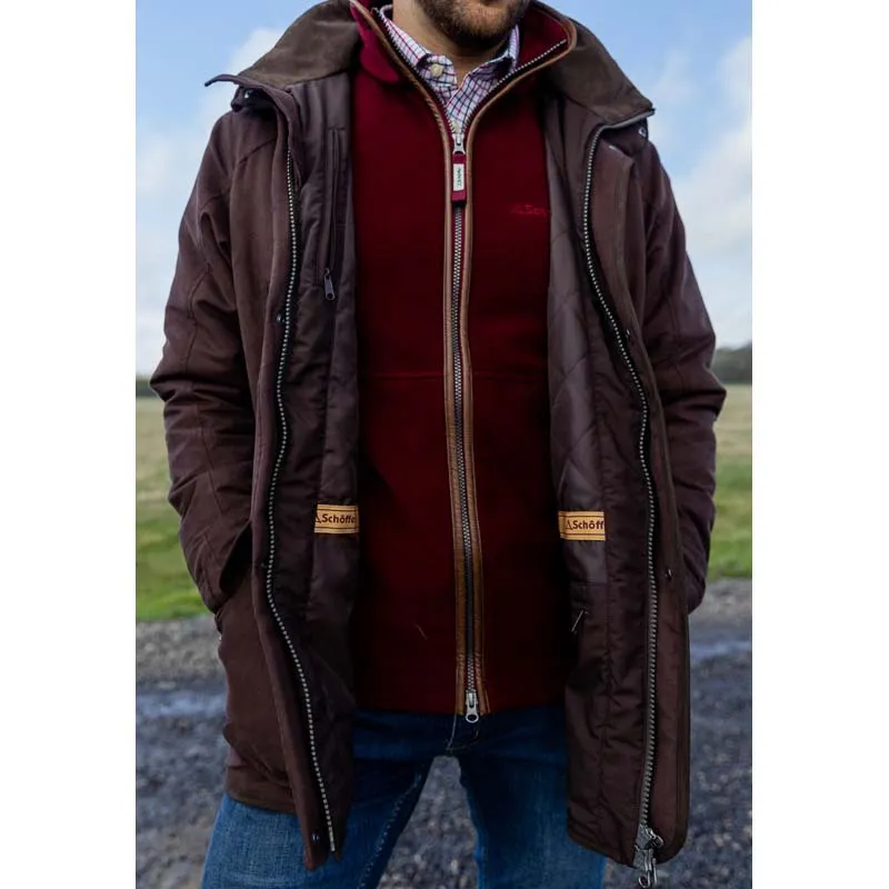 Schoffel Mens Oakham Fleece Gilet - Claret