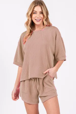 Set Me Free Ribbed Top and Shorts Set