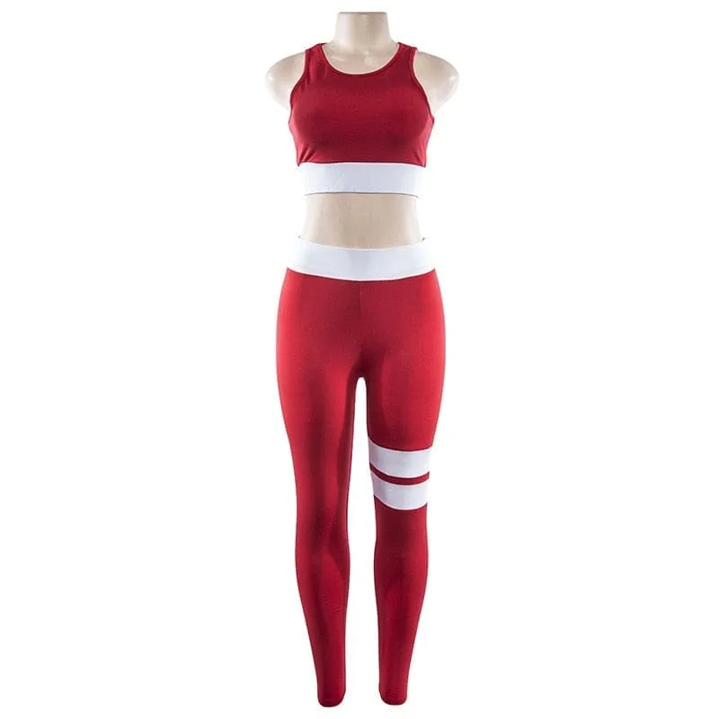 Sexy Patchwork Striped Sportswear Women's tracksuit