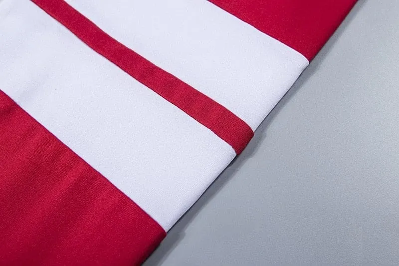 Sexy Patchwork Striped Sportswear Women's tracksuit