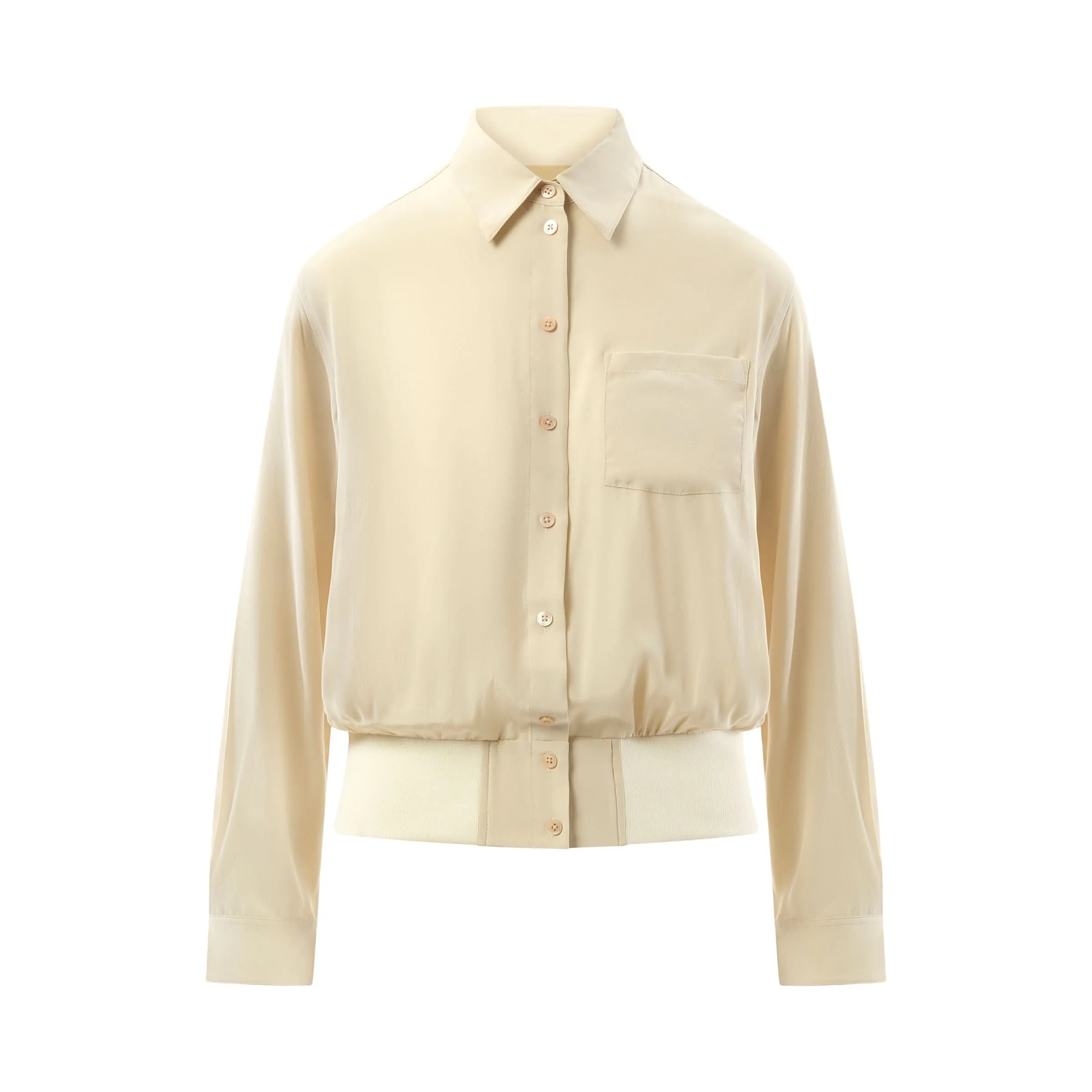Silk Shirt in Oat