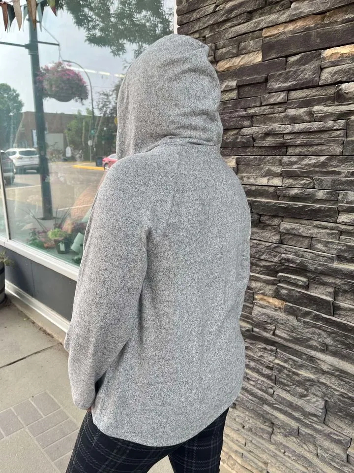 SOFT BRUSHED HEATHERED HOODED