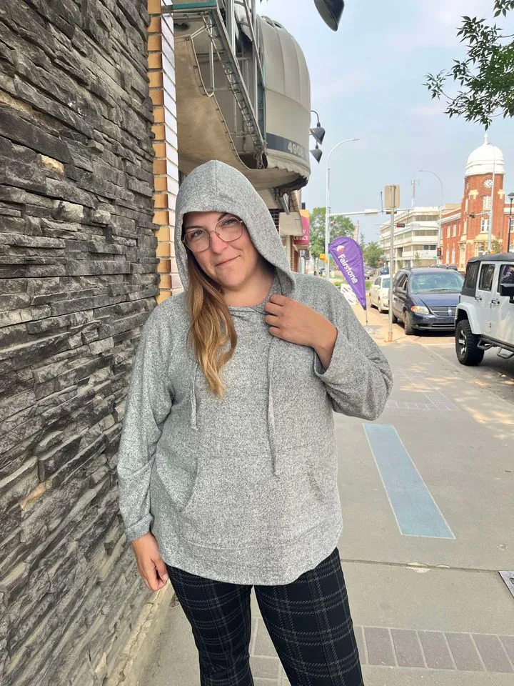 SOFT BRUSHED HEATHERED HOODED