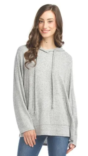 SOFT BRUSHED HEATHERED HOODED