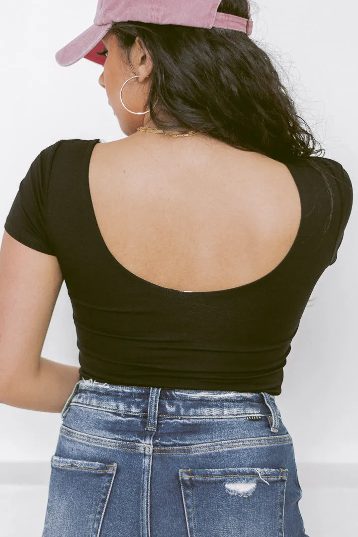 Soft Embrace Basic Top | Black
