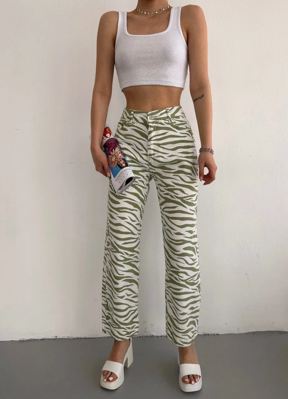 Straight Zebra Pants
