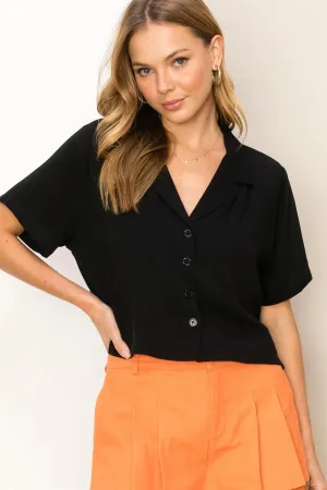 Strolling Through Summer Oversized Crop Blouse