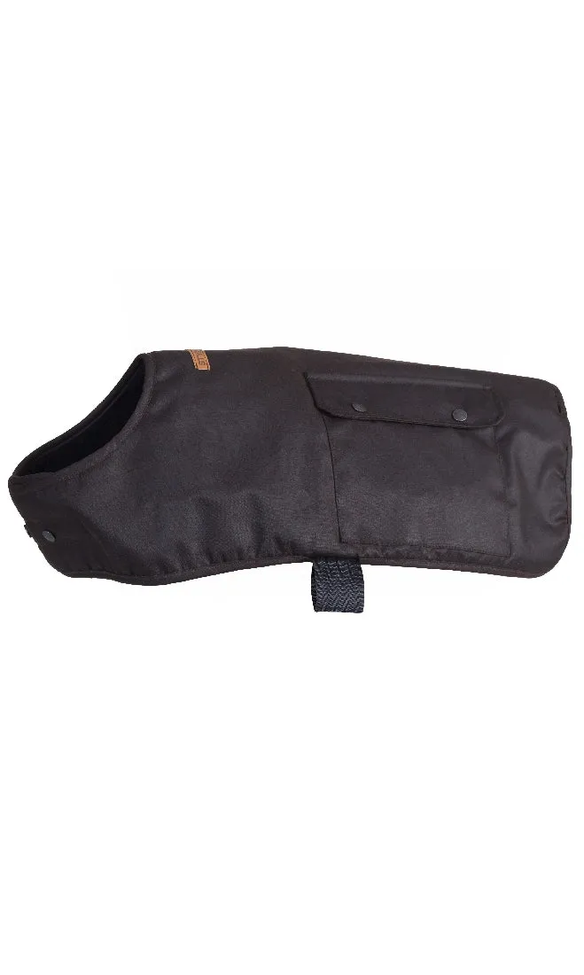 Styx Mill Oilskin Fur Lined Dog Coat - Brown