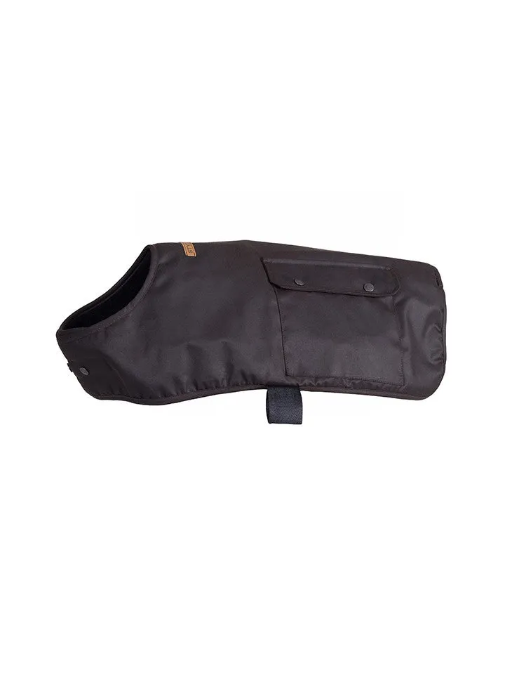 Styx Mill Oilskin Fur Lined Dog Coat - Brown