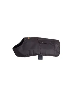 Styx Mill Oilskin Fur Lined Dog Coat - Brown