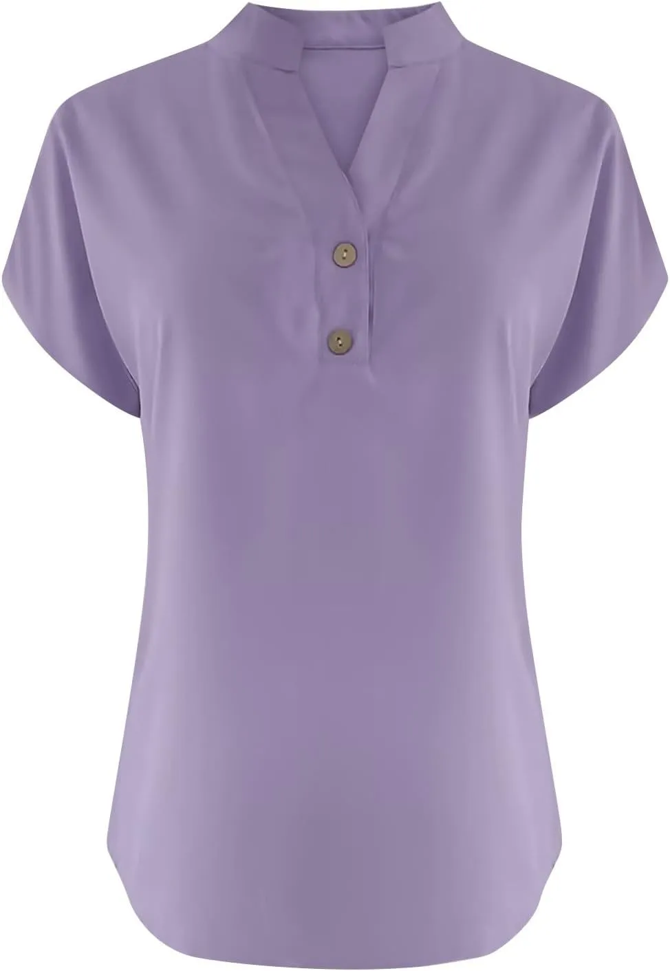 Summer Tops for Women 2025 Trendy Short Sleeve Cotton Linen Shirt Spring Fashion Casual Button V Neck Tunic Blouses