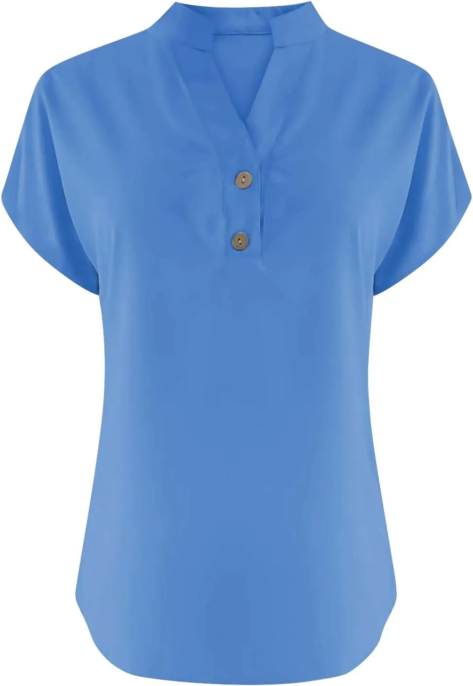 Summer Tops for Women 2025 Trendy Short Sleeve Cotton Linen Shirt Spring Fashion Casual Button V Neck Tunic Blouses