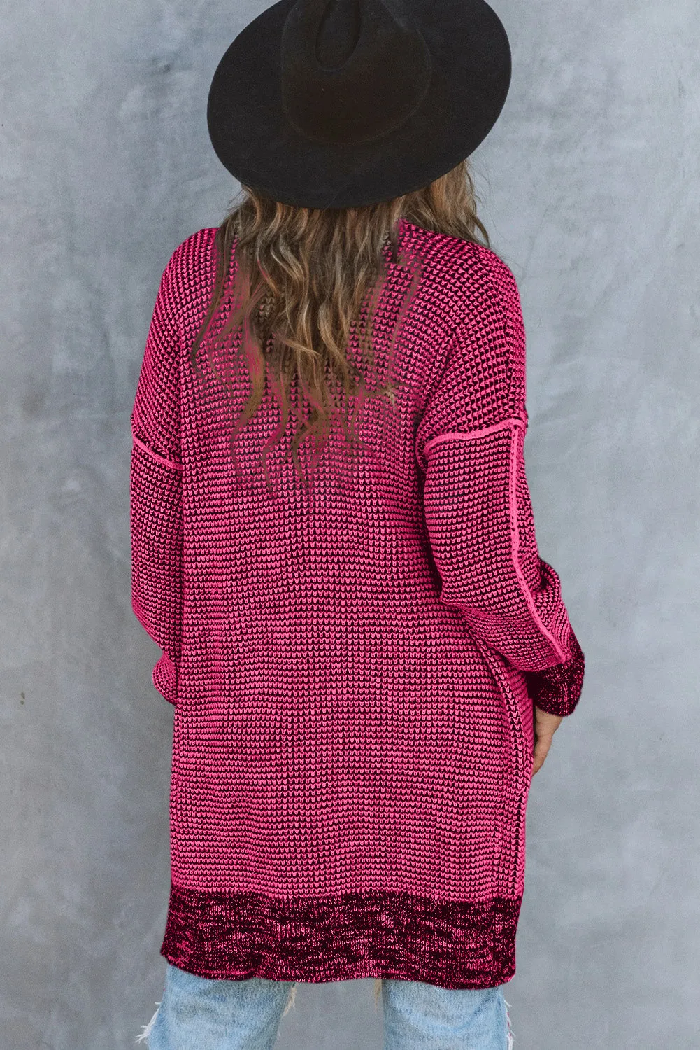 Thick and Warm Cardigan - Hot Pink