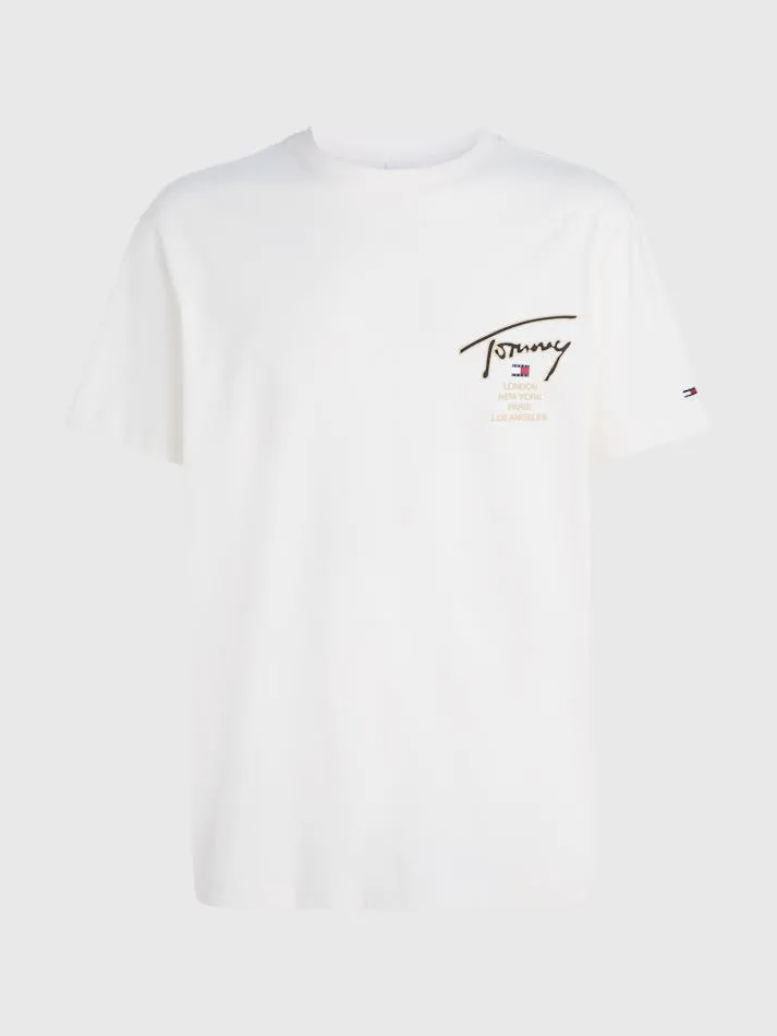 TOMMY JEANS Signature Back Logo Classic Fit T-Shirt - White
