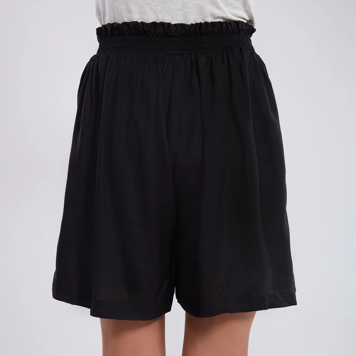 Trendy Lounge Shorts-NYS036-Black