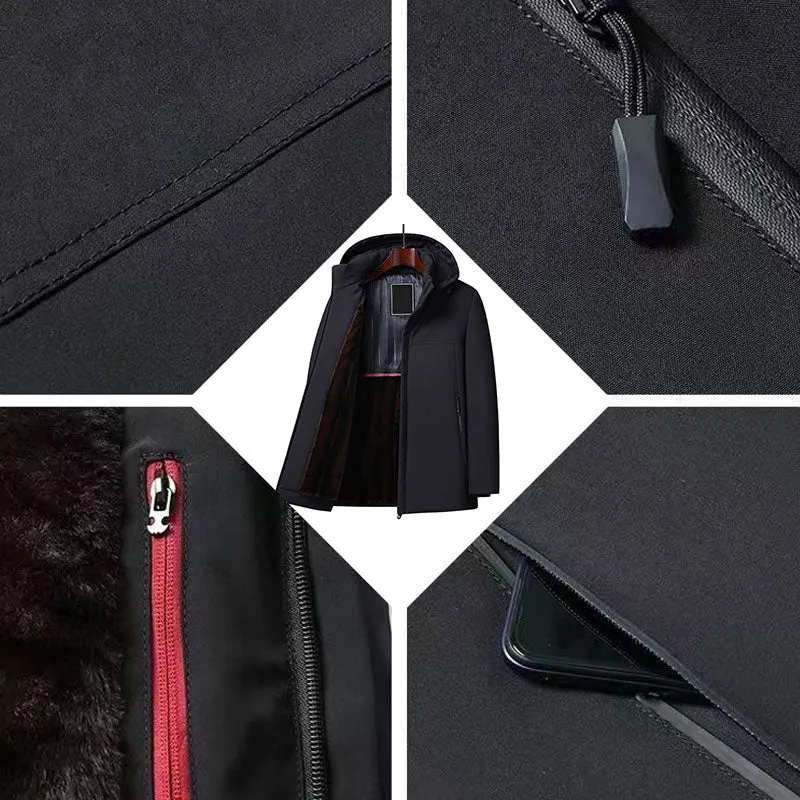 Warm Gift - Men's Warm Thickened Hooded Jacket