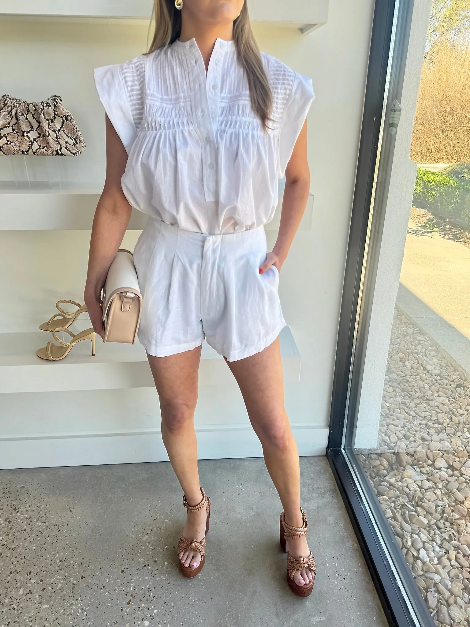 White Becca Blouse