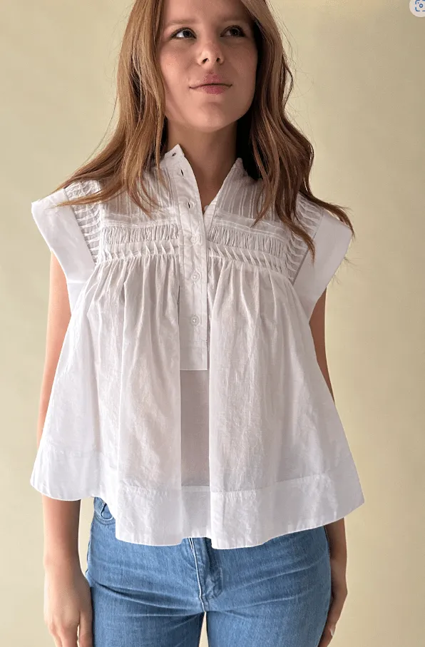 White Becca Blouse