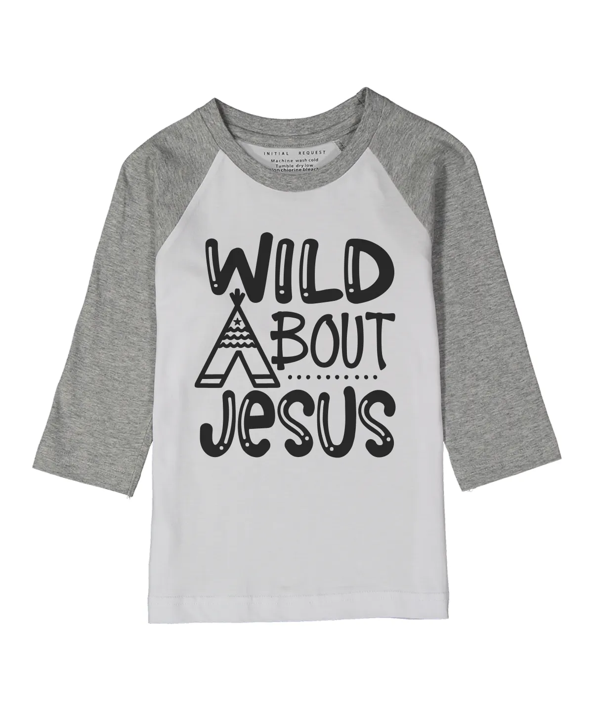 Wild About Jesus Gray Raglan Tee