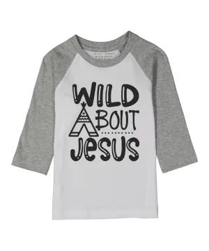 Wild About Jesus Gray Raglan Tee