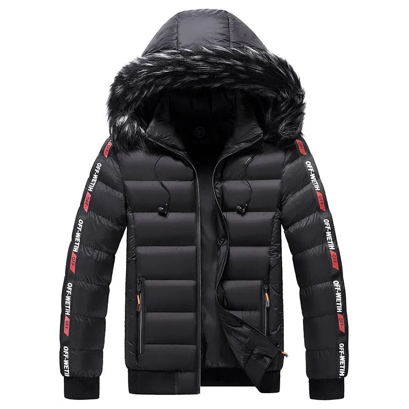Winter Warm Hooded Jacket or Coat for Men with thick Fur Collar