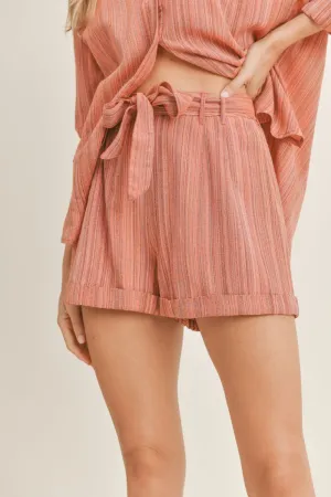 Women's Striped Shorts | Sadie & Sage | Red Multi