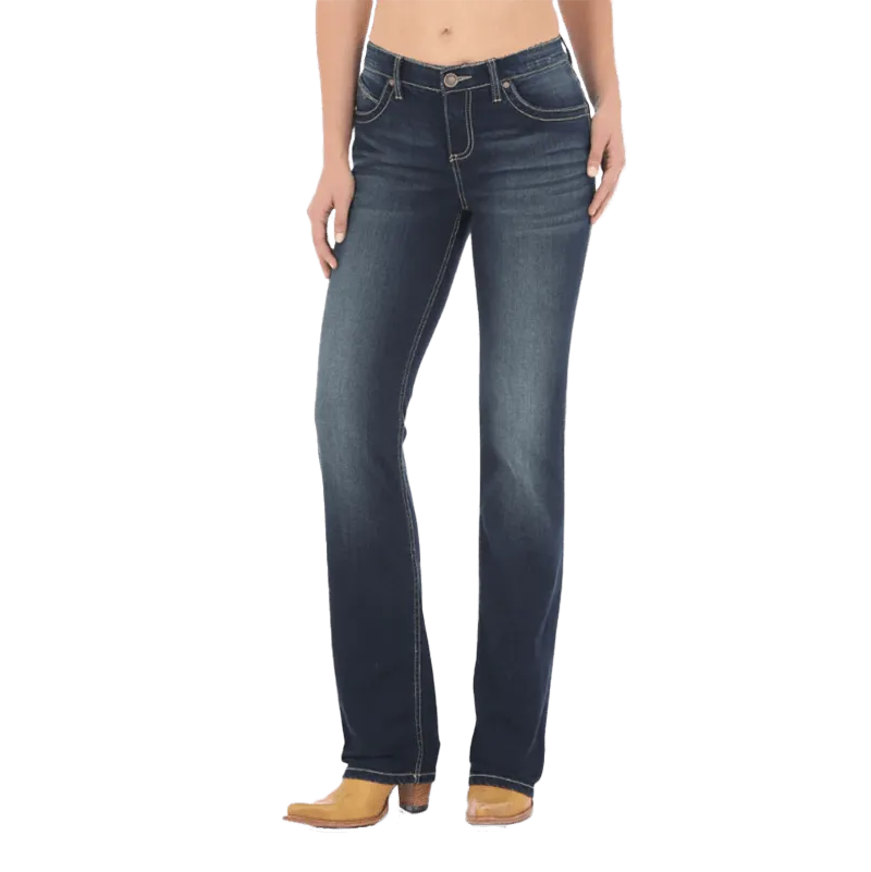 Wrangler Ladies Q-Baby Ultimate Riding Dark Blue Jeans