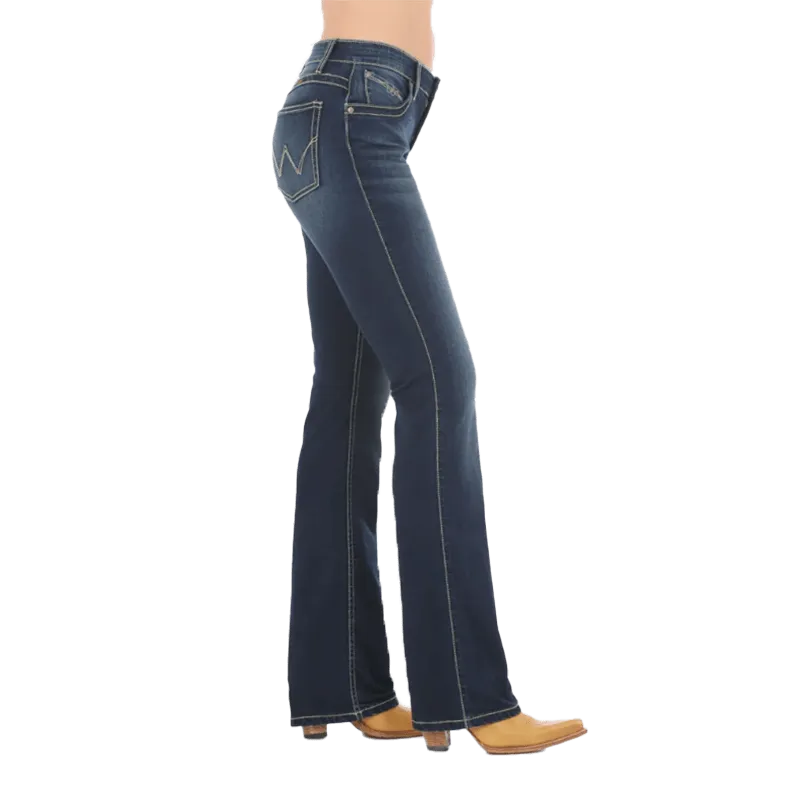Wrangler Ladies Q-Baby Ultimate Riding Dark Blue Jeans