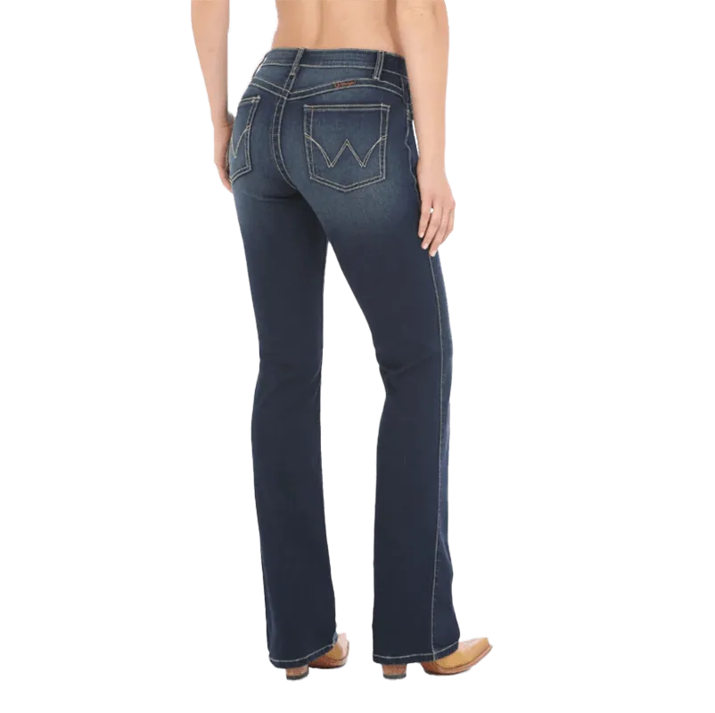 Wrangler Ladies Q-Baby Ultimate Riding Dark Blue Jeans