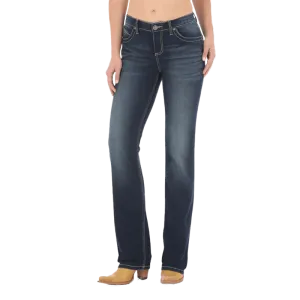 Wrangler Ladies Q-Baby Ultimate Riding Dark Blue Jeans