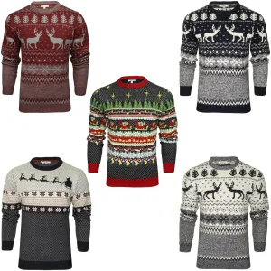 Xact Men's Nordic 'Reindeer' Xmas / Christmas Jumper