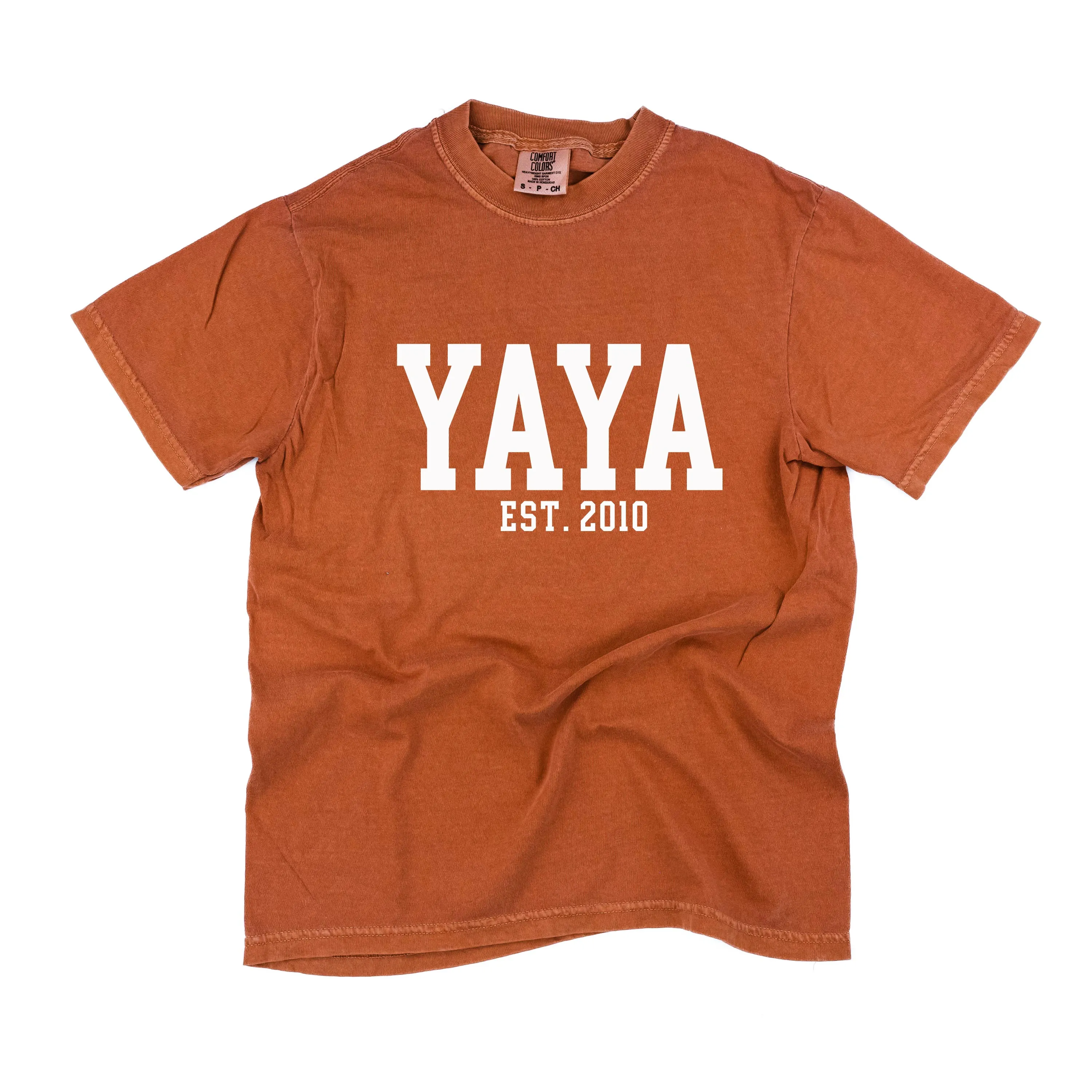 Yaya - EST. (Select Your Year) - SHORT SLEEVE COMFORT COLORS TEE