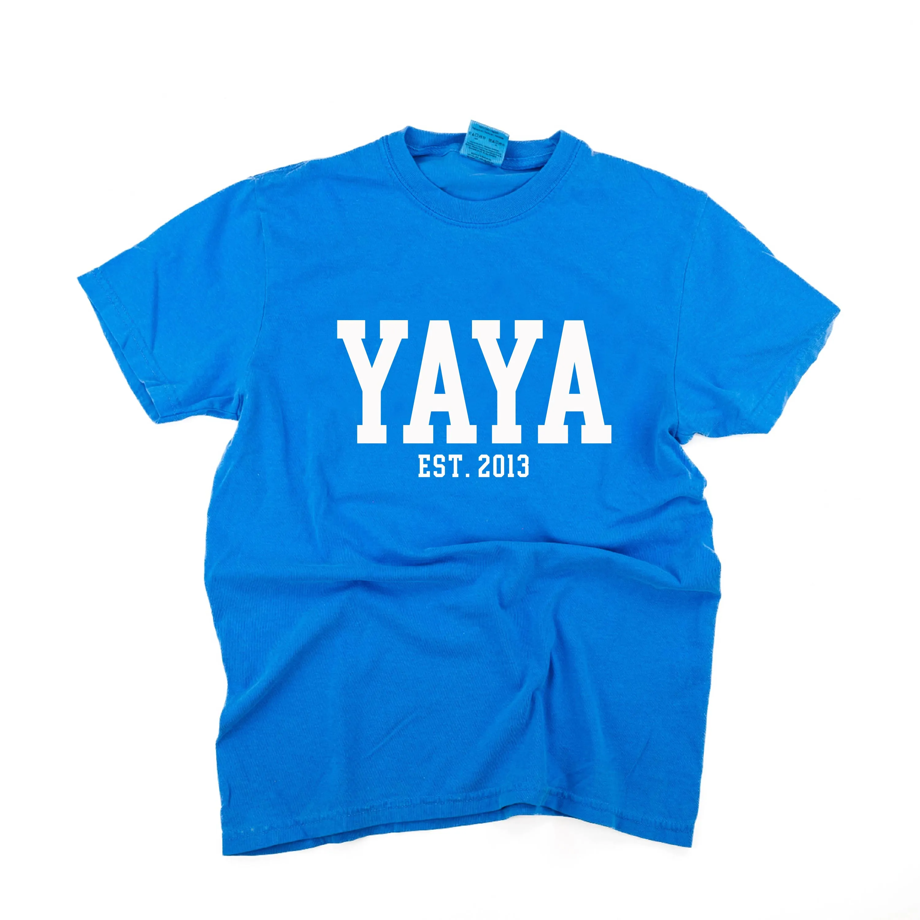Yaya - EST. (Select Your Year) - SHORT SLEEVE COMFORT COLORS TEE