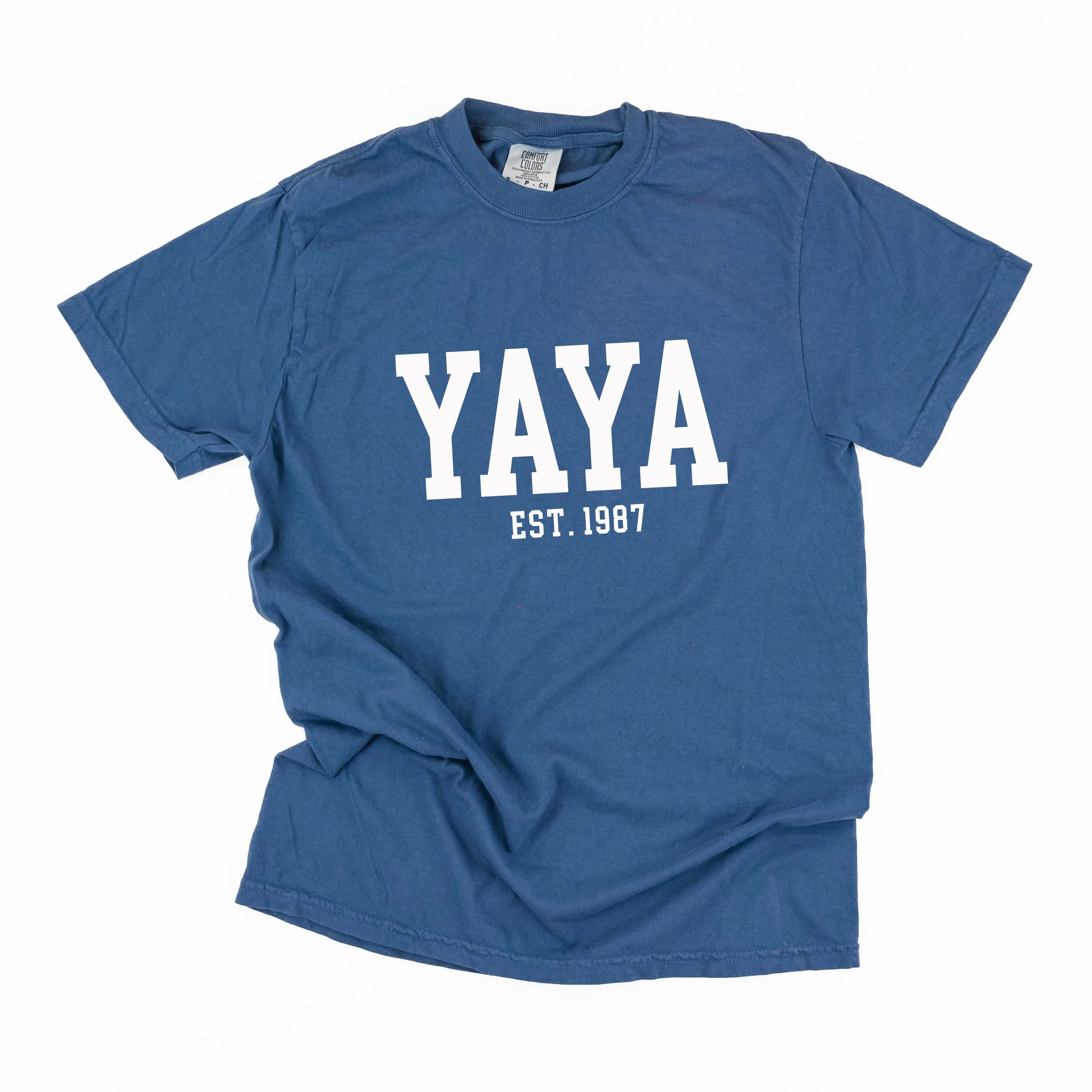 Yaya - EST. (Select Your Year) - SHORT SLEEVE COMFORT COLORS TEE