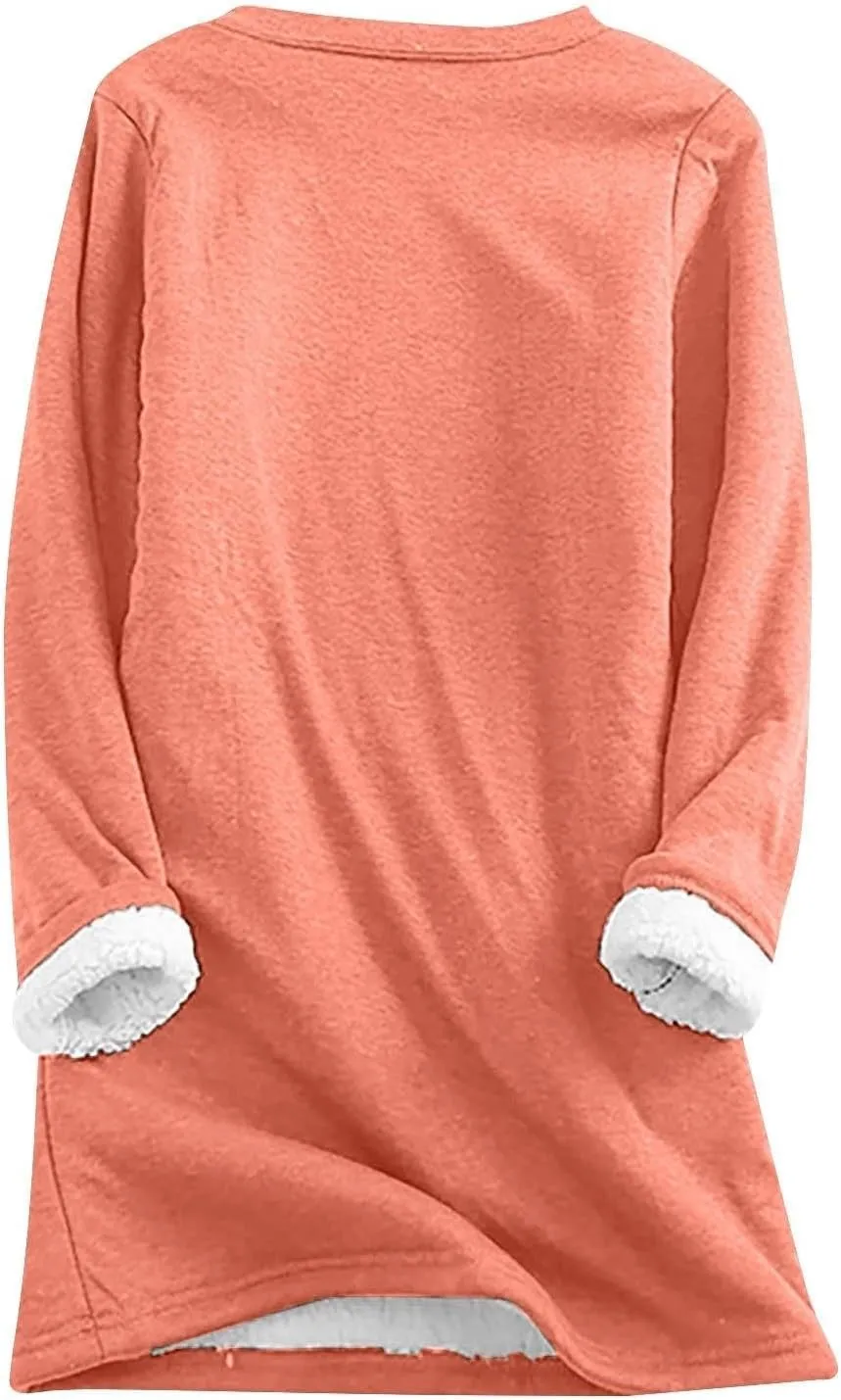 Yes,I'm Still -Me 24:7 Sherpa Lined Sweatshirt Women Fuzzy Fleece Thermal Outerwear Letter Print Pullover